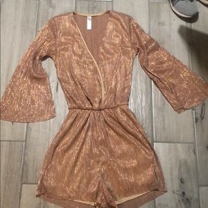 Rose gold Romper
